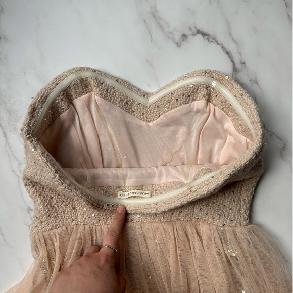 Mustard Seed Small Sequin and Tulle Strapless Sweetheart Dress - Picture 7 of 14